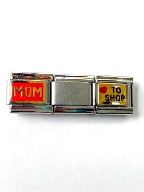 Ganzo Italian Charm Links with MOM and I ♥ TO SHOP Panels
